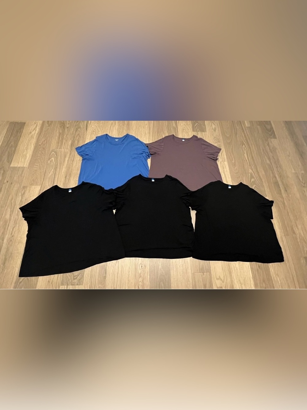 2X Womens OLD NAVY Luxe Crew & Everywear T-Shirt Tee Top Lot Set Black Blue Plus
